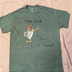 Chicken Dandy Heather Green Short Sleeve Tee